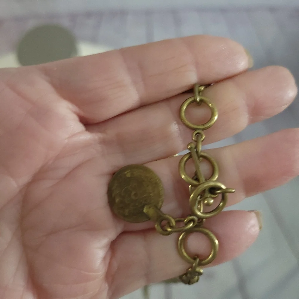 Child of Wild Bodrum Necklace Brass Chunky Coin - Picture 9 of 12